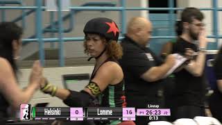 Helsinki vs Lomme  2019 International WFTDA Playoffs WinstonSalem Game 3 [upl. by Morgun]