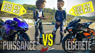 Puissance ou légèreté   Yamaha R1 vs KTM RC8C [upl. by Liu]