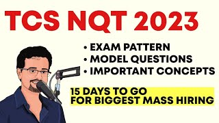 TCS NQT 2023 Preparation  Only 20 days to go  Exam Pattern Important Topics [upl. by Irek]