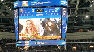 Vegas Glitz lookalikes on jumbotron at Enterprise Center during St Louis Blues game [upl. by Gershon967]