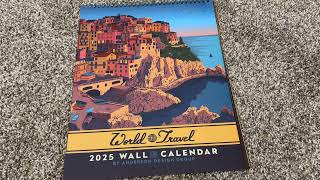 Americanflat 2025 Wall Calendar  World Travel Poster Design  Product Review [upl. by Enimzaj446]