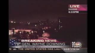 MSNBC Coverage of Shock and Awe Operations Iraq March 2003 [upl. by Ernesto]