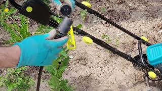 Dads Yardworks Electric Tiller Review [upl. by Er]