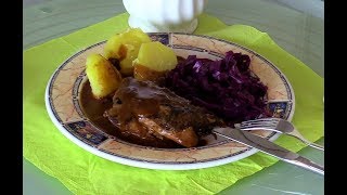 Wildschwein Keule in Schwarzbier Soße Schritt für Schritt mit Rezept [upl. by Addam31]