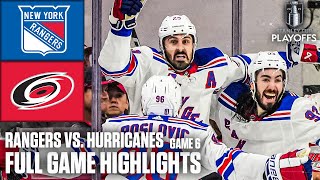 2nd Round New York Rangers vs Carolina Hurricanes Game 6  Full Game Highlights [upl. by Kucik930]