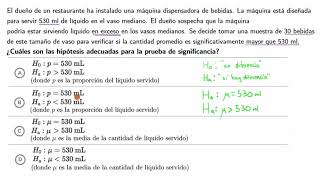 Ejemplos de hipótesis nula y alternativa  Khan Academy en Español [upl. by Donall]