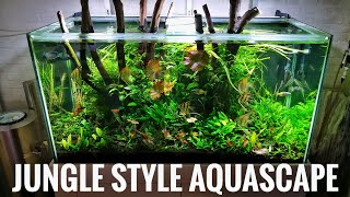 Jungle Aquascape with Pterophyllum altum  Aquaflora showroom [upl. by Studnia812]