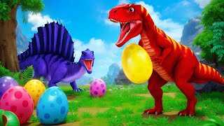 Trex Dinosaur Egg Heist Adventure Funny Dinosaurs Comedy Cartoons  Jurassic World [upl. by Ardnoed]