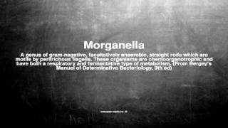 Medical vocabulary What does Morganella mean [upl. by Ruscher]