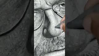 walter white hyper realistic drawing  shorts drawing walterwhite viral [upl. by Doowron28]