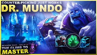 COUNTERPICKING JUST WORKS DR MUNDO  Climb to Master  League of Legends [upl. by Nyrok690]