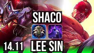 SHACO vs LEE SIN JGL  72 winrate 6k comeback  KR Diamond  1411 [upl. by Ardekan556]