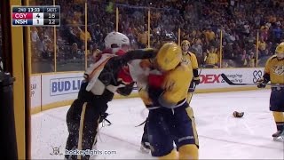 Sam Bennett vs Ryan Johansen Feb 21 2017 [upl. by Aztiraj561]