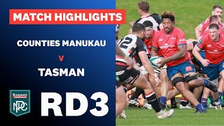 RD 3 HIGHLIGHTS Counties Manukau v Tasman Bunnings NPC 2024 [upl. by Alegnave]