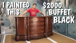 Expensive Bernhardt Buffet Makeover with Paint [upl. by Notrem134]