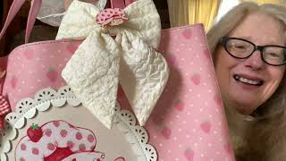 Strawberry Shortcake Hair Bows and Tote bag [upl. by Hosbein]