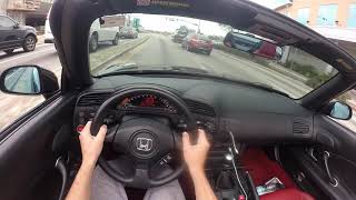 Loud Straight Piped Honda S2000 POV Drive Through The City [upl. by Hilten]