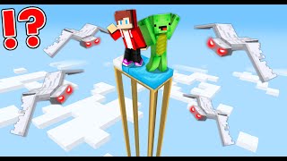 Survival on the TALLEST Tower Surrounded by Phantoms in Minecraft  Maizen JJ and Mikey [upl. by Musser]