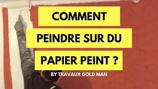 Comment peindre sur du papier peint peindre papierpeint [upl. by Narcis]