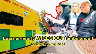 Jamies Mock Driving Test  Nearly WIPES OUT an Ambulance [upl. by Asylla]