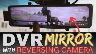 Installing a Rearview Mirror DVR Dash Cam with Reversing Camera Yantop EACE A45 [upl. by Nodle]