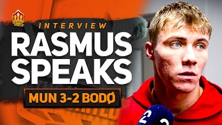 I AM THE NUMBER 9 Rasmus Hojlund Interview [upl. by Llehsor]