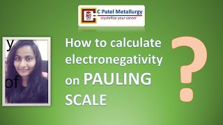 Calculation of electronegativity of atom on pauling scale [upl. by Hanimay]