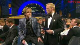 Robert Gustafsson som Per Gessle Idrottsgalan 2009 [upl. by Airtap42]