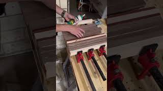 Walnut Maple and Padauk cutting board woodworking wood woodcutting asmr woodcrafting woodwork [upl. by Nwahc]