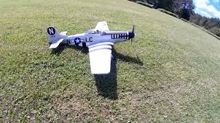 EFlite P51 Mustang at Club Field June 15 2024 [upl. by Aihsad794]