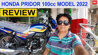 Honda Pridor 100cc Motorcycle Model 2022 Blue Colour [upl. by Orelia]