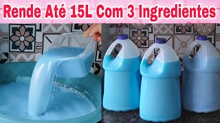 Amaciante Caseiro Para 30 Dias com 3 Ingredientes ♧ Rende Até 15L ♧ Barato Fácil de Fazer [upl. by Auria777]