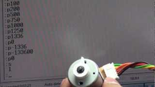 Mitsumi DC Encoder Motor controlled by PID DC Servo Driver [upl. by Hayotal]