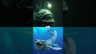 Leviadon Vs GiantAnglerfishshark fish anglerfish giant megalodon mosasaurus shorts shark [upl. by Aliban150]