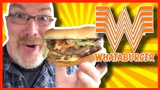 Whataburger Double Meat Cheeseburger Burger with Jalapenos amp Onion Review [upl. by Hunt573]