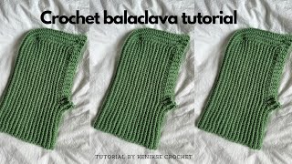 Crochet balaclava tutorial I Kenikse Crochet [upl. by Samy346]