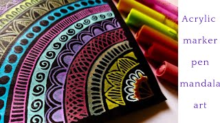 Acrylic marker pen mandala art Mandala art mandala art for beginnersmandala art with acrylic pens [upl. by Esela218]