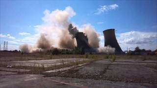 ROBINSON amp BIRDSELL LTD  Demolition of High Marnham Cooling Towers Newark [upl. by Reilamag378]