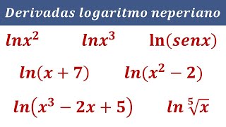 Cómo Derivar Logaritmos Neperianos Usando la Regla de la Cadena Ejemplos y Explicación Paso a Paso [upl. by Anastassia]