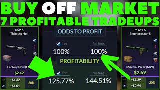 7 BUY OFF MARKET CSGO TRADEUPS  Must Try Huge Profit Tradeups [upl. by Neerhtak]