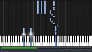 Djadja amp Dinaz  Capitaine Piano Synthesia EASY SLOW  SCORE [upl. by Adrianna]