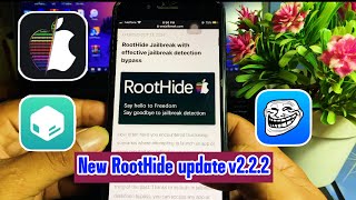 New update RootHide v222 is out now  Jailbreak No Computer Required All Devices [upl. by Nawj]