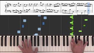 JS Bach  Badinerie piano tutoriel [upl. by Hsirk]