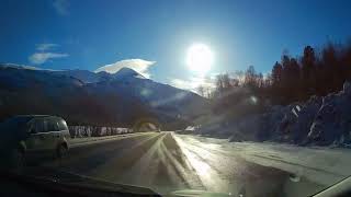 Driving from Bardufoss Norway to Abisko Sweden in march 2024 [upl. by Ayk]