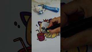 🌟Markers asmr coloring🌟No76 satisfying asmr coloring shorts trending art asmrsounds [upl. by Hadwin]