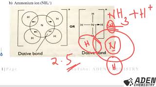 FORM 2 TOPIC 3 STRUCTURE AND BONDING LESSON 5 Coordinate  Dative bond [upl. by Manoff]