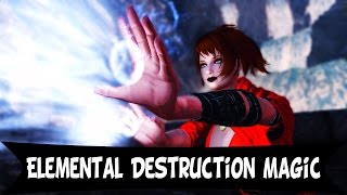 Skyrim mod Elemental Destruction Magic PtBr [upl. by Noxid]