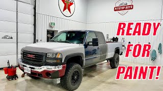 How To Fit A Chevy 2500HD Hood On A 19992007 GMC Sierra  Duramax Build EP10 [upl. by Oettam207]