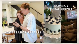 VLOG did I get accepted  host a farmers market bridal shower with me [upl. by Lizette187]