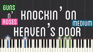 Guns N’ Roses  Knockin’ On Heaven’s Door Piano Tutorial  Medium [upl. by Acimot39]